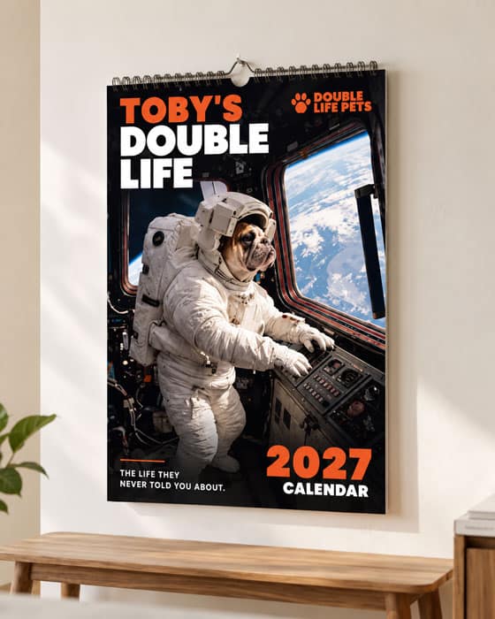 Toby's printed calendar hanging on a wall β Tobyβs Double Life, The 2027 Calendar